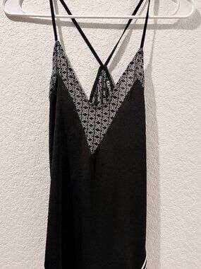 Express Black & White Geometric Racerback Tank Top Camisole